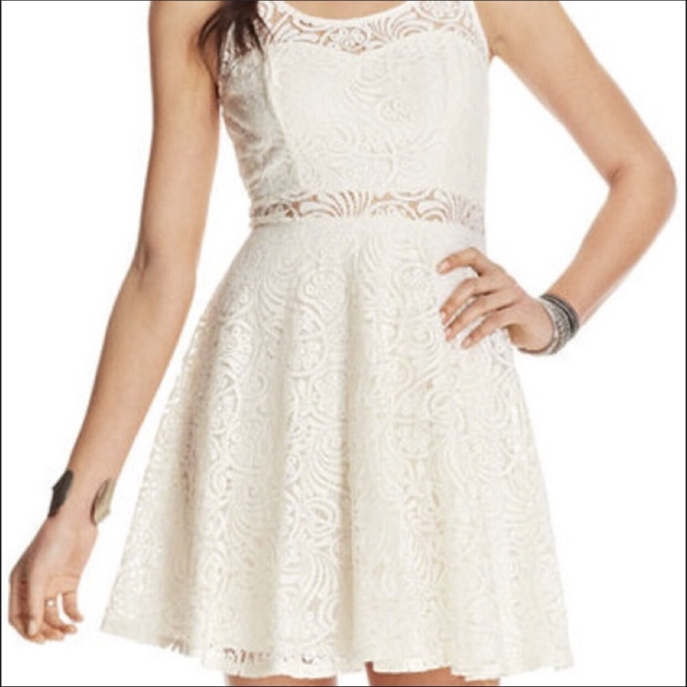 🌟HP🌟 American Rag White Lace A-Line Dress